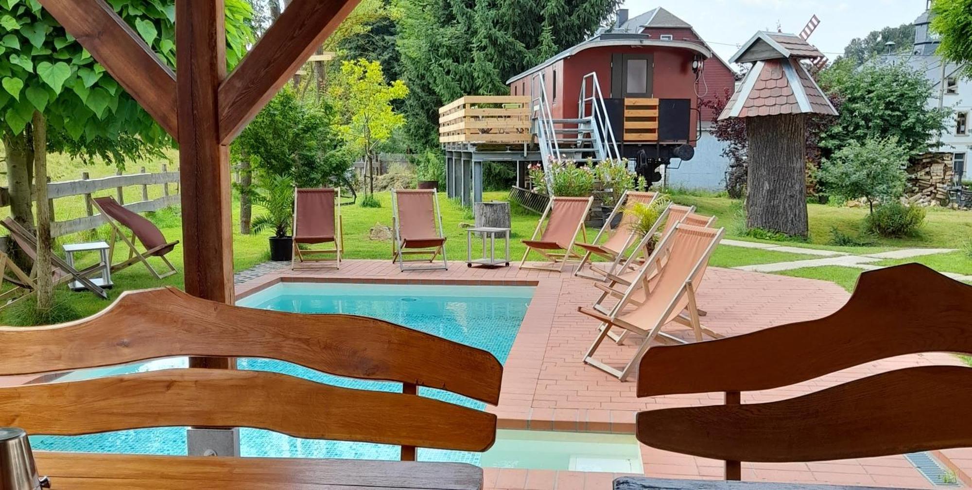 Eisenbahnromantik Im Urlaub Heinsdorfergrund Exterior photo